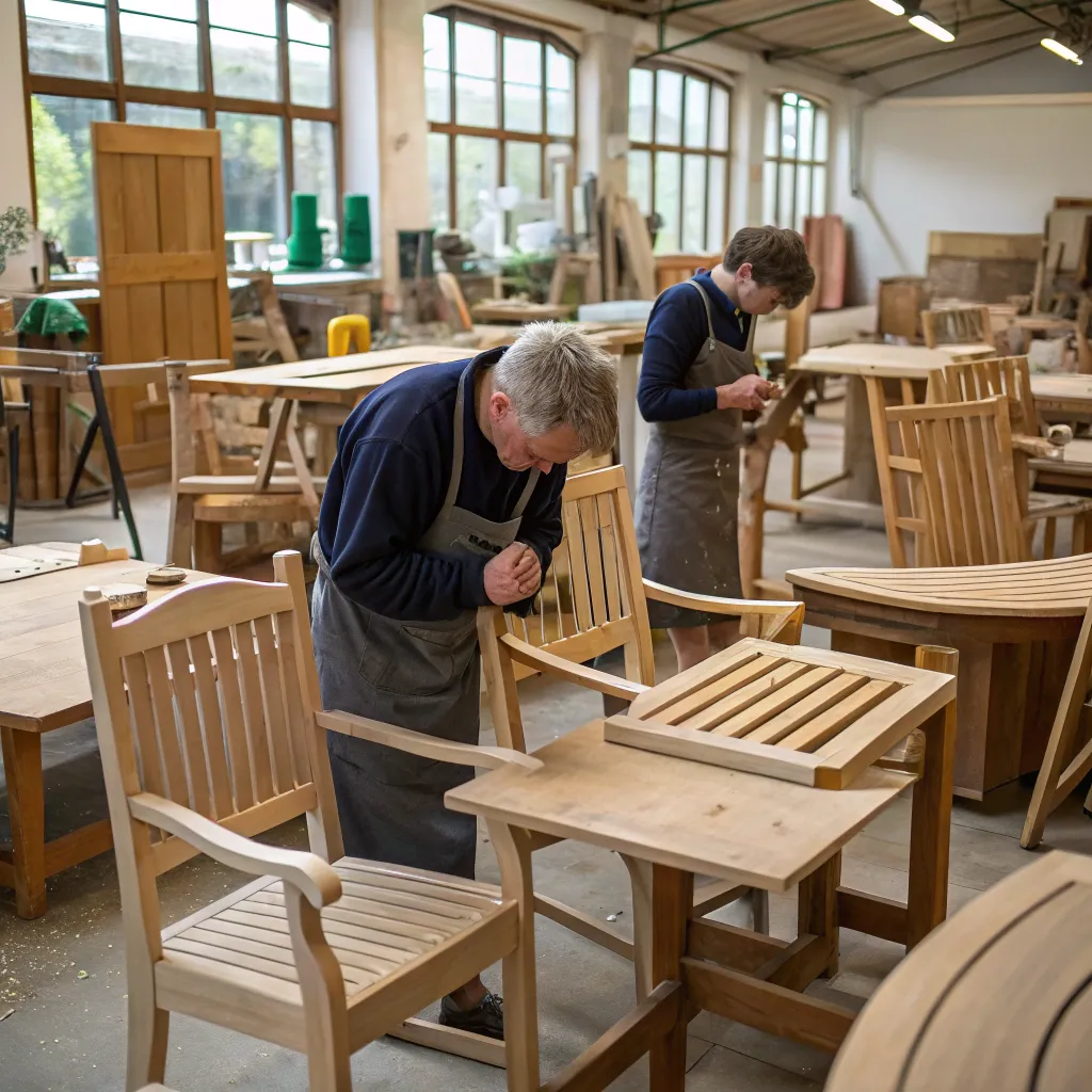 Workshop on crafting garden furniture